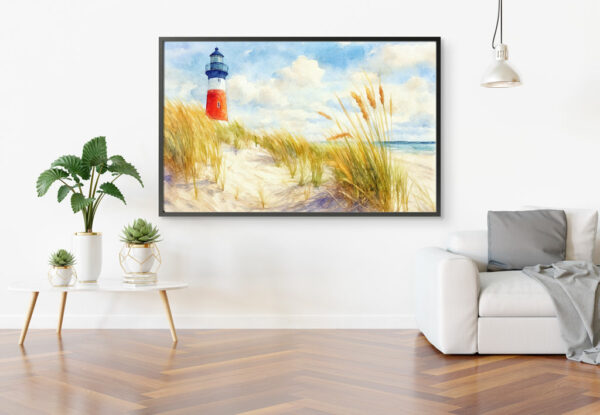 Lighthouse Among the Dunes – Fine Art Watercolor Print - Image 3